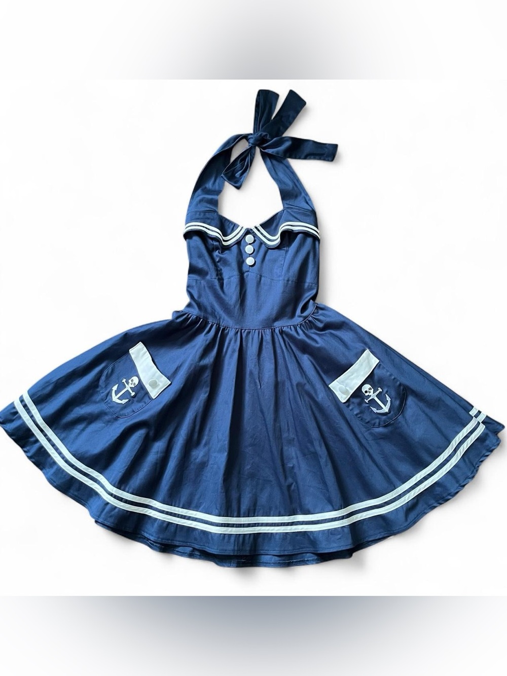 Hell Bunny Vixen Navy Sailor Dress